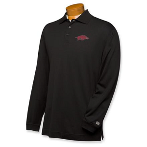 Arkansas Razorbacks B&T CB DryTec LS Championship Polo - Black